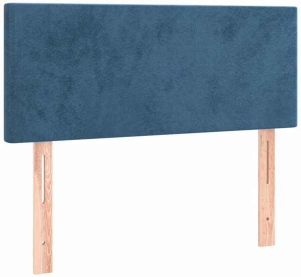 vidaXL Boxspringbett mit Matratze Dunkelblau 90x190 cm Samt 3141159 Bild 5