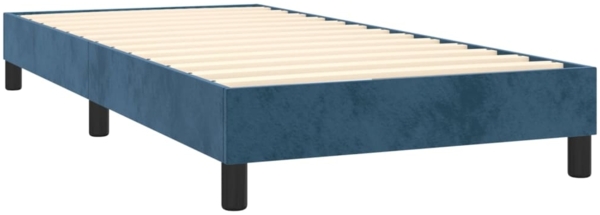 vidaXL Boxspringbett mit Matratze Dunkelblau 90x190 cm Samt 3141159 Bild 3