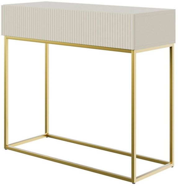 Selsey Veldio Konsolentisch, Holzwerkstoff, Graubeige Taupe, 90 cm breit