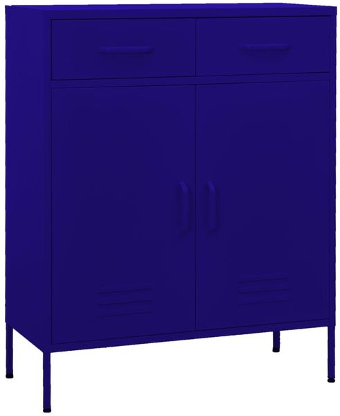vidaXL Lagerschrank Marineblau 80x35x101,5 cm Stahl 336154