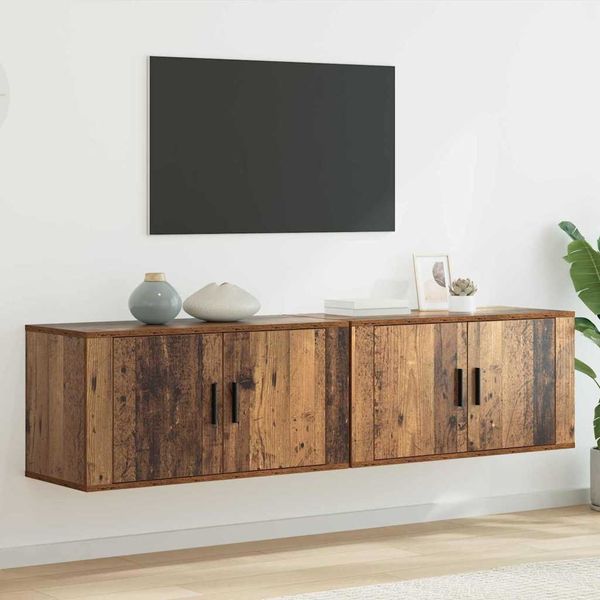 vidaXL Wand-TV-Schrank Set 2 pcs Altholz 80 x 34,5 x 40 cm 3415569