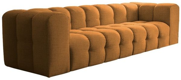 Sofa Designersofa SOLVIE 4-Sitzer in Stoff Moly Orange