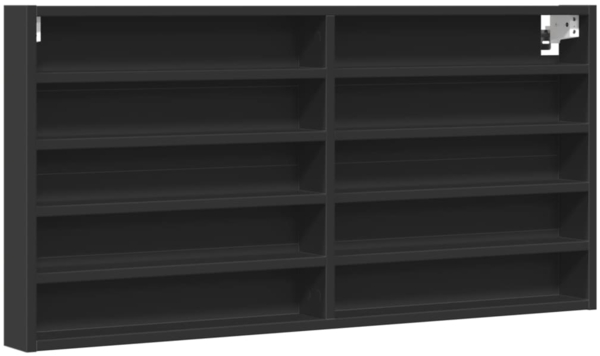 vidaXL Vitrinenschrank Schwarz 100x8,5x50 cm Holzwerkstoff 847948