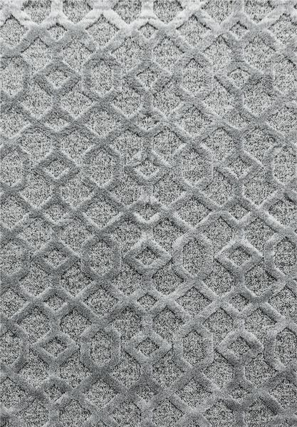 Hochflor Teppich Pepe rechteckig - 140x200 cm - Grau
