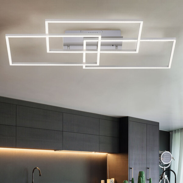 LED Deckenleuchte, Fernbedienung, dimmbar, CCT, L 82 cm Bild 5