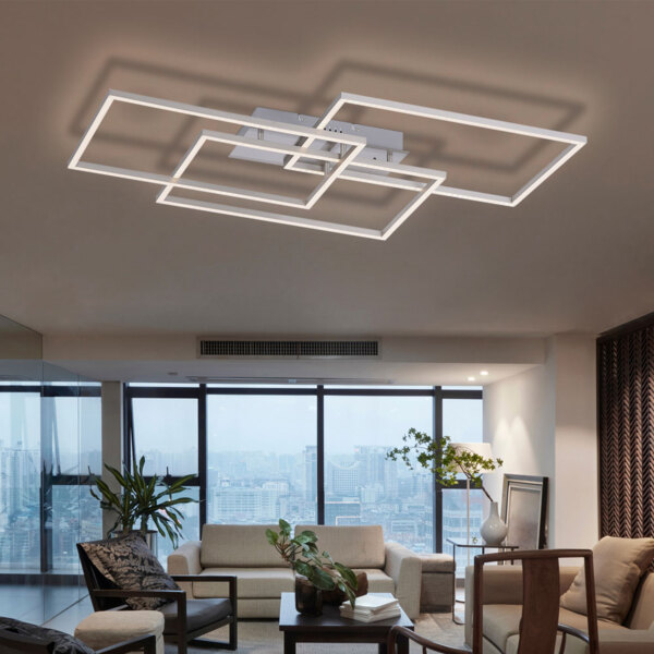 LED Deckenleuchte, Fernbedienung, dimmbar, CCT, L 82 cm Bild 6