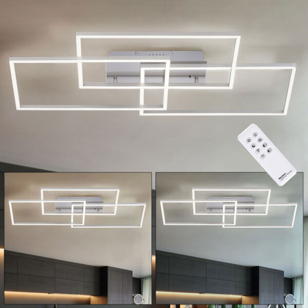 LED Deckenleuchte, Fernbedienung, dimmbar, CCT, L 82 cm Bild 9
