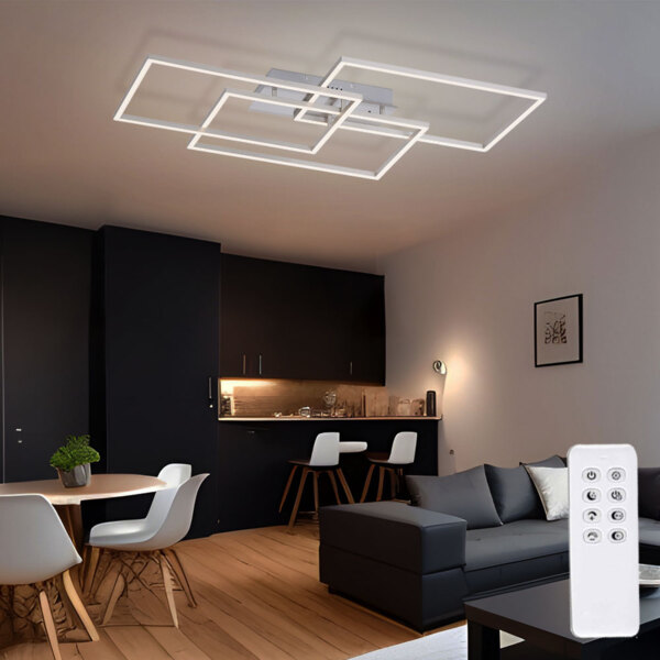 LED Deckenleuchte, Fernbedienung, dimmbar, CCT, L 82 cm Bild 2