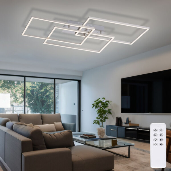 LED Deckenleuchte, Fernbedienung, dimmbar, CCT, L 82 cm Bild 3
