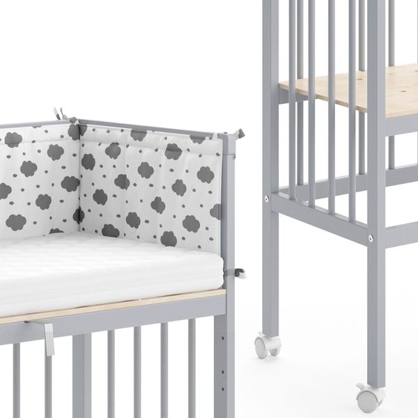 Beistellbett Sophie Grau 94 x 42.5 cm 1 Seitenschiene Vitalispa Bild 6