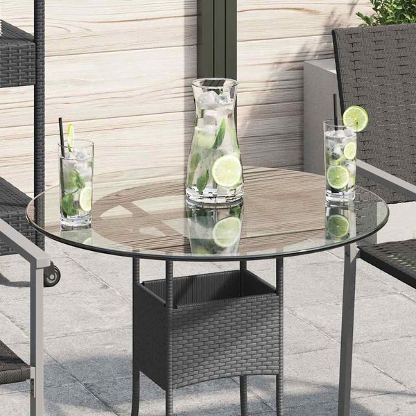 vidaXL Tischplatte aus gehärtetem Glas rund 600 mm 243627