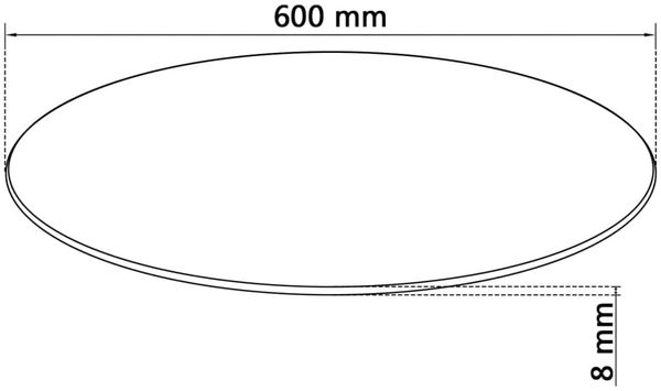 vidaXL Tischplatte aus gehärtetem Glas rund 600 mm 243627 Bild 5