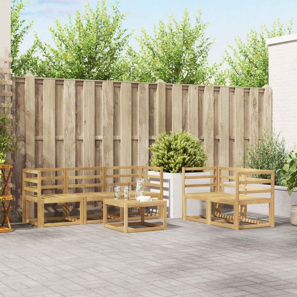 vidaXL Outdoor-Sofagarnitur 6 pcs Weiß 59 x 59 x 37 cm 3387228