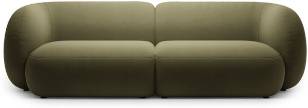 Micadoni Sofa Kate 4-Sitzer Samt Grün