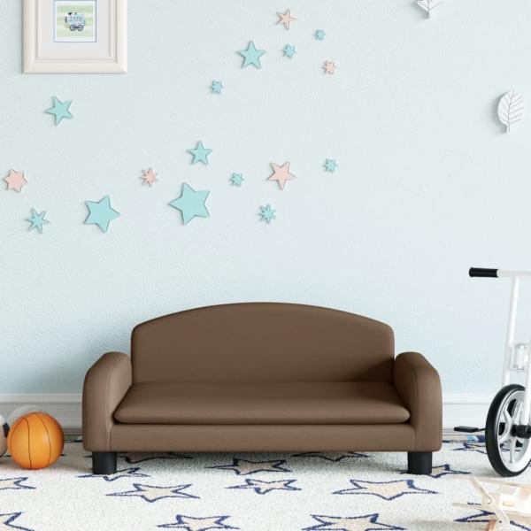 vidaXL Kindersofa Braun 70x45x30 cm Stoff 3196360