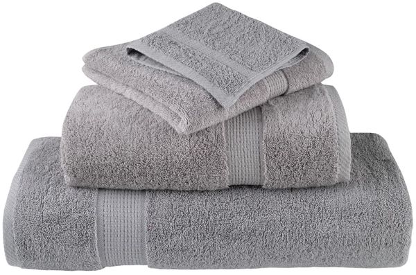vidaXL Premium-Waschtücher SOLUND 4 Stk. Grau 30x30 cm 600 g/m² 137300 Bild 4