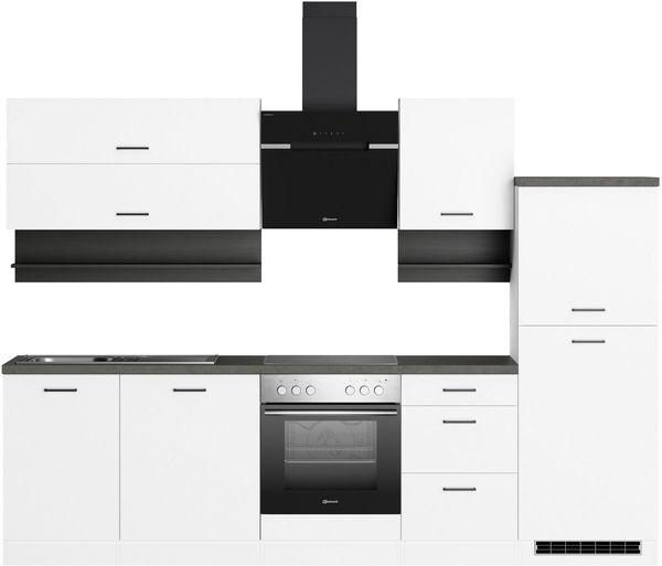 KOCHSTATION Küchenzeile Betty, Breite 280 cm, mit E-Geräten von Bauknecht