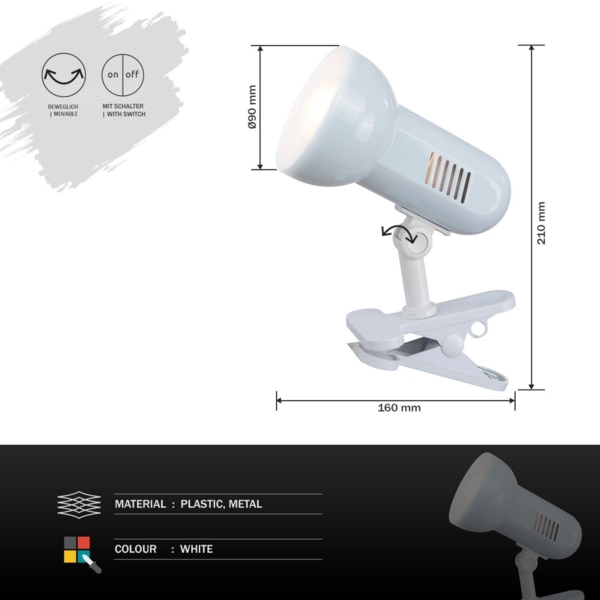 Klemmleuchte für den universellen Einsatz BASIC Bild 7