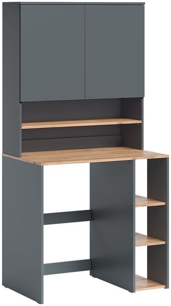 Waschmaschinenschrank Viktor Anthrazit/Goldkraft Eiche 93.6 x 88.2 cm 2 Teile mit Regal Vicco