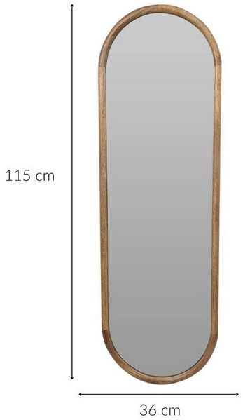 Home & styling collection Wandspiegel Großer Wandspiegel in einem Holzrahmen, 36 x 2,5 x 115 cm