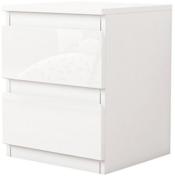 HTI-Living Nachtkommode Nachtschrank Kenji Hochglanz (Stück, 1 Nachtschrank), Nachtkommode 2 Schubladen