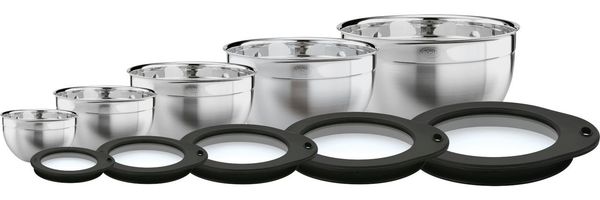 RÖSLE Schüssel Schüssel-Set hoch mit Frischhaltedeckeln 10tlg, Edelstahl 18/10, (Schüsseln & Schalen)