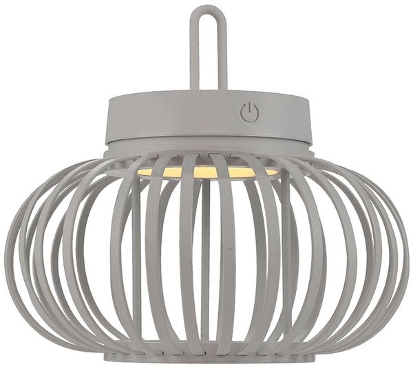 LED Pendel-/Tischleuchte, sandfarben, Touchdimmer, D 25 cm