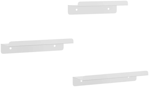 vidaXL Wandregale 3 Stk. Silbern Edelstahl 30270