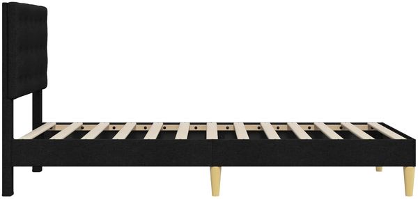 vidaXL Bettrahmen mit Kopfteil Schwarz 100 x 200 cm Stoff 42027775 Bild 5