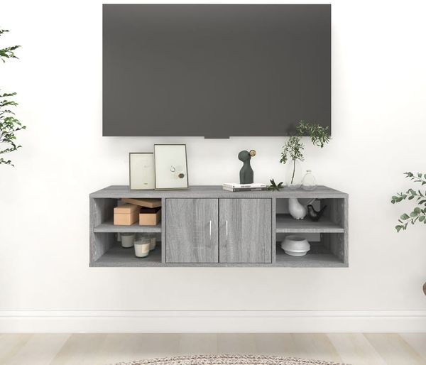 vidaXL Wandregal Grau Sonoma 102x30x29 cm Holzwerkstoff 826364