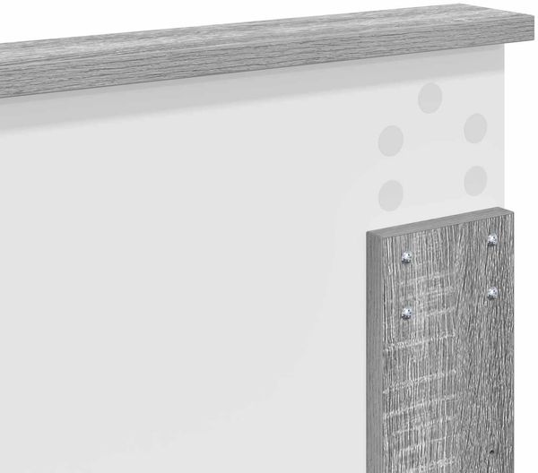 vidaXL Bettrahmen Graues Sonoma 140 x 200 cm Massives Kiefernholz 3411006 Bild 11
