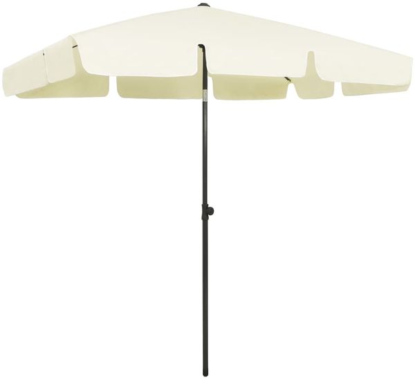 Strandschirm, Sonnenschirm, Gartenschirm Sandgelb 200x125 cm