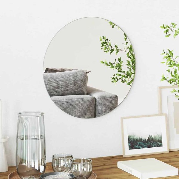 vidaXL Wandspiegel Rund Ø 40 cm Gehärtetes Glas 42023013