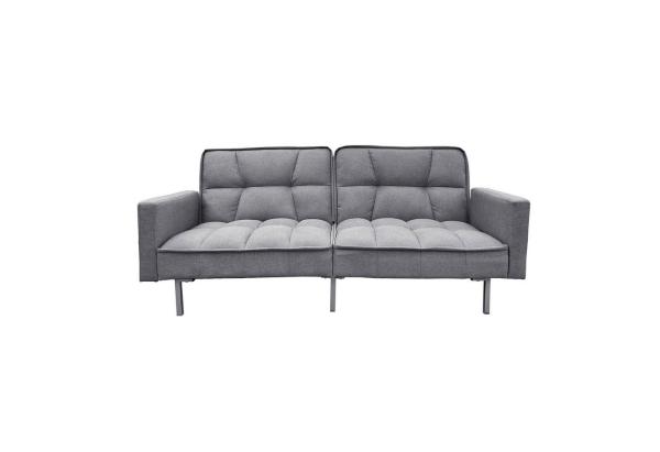 HTI-Living Schlafsofa Schlafsofa Brigga Leinen Grau, Stück 1 Teile, Funktionscouch inklusive 2 Zierkissen