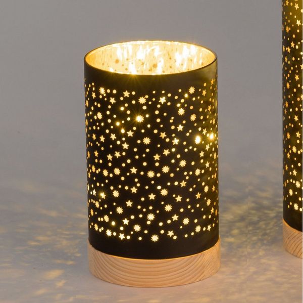 formano Tischleuchte Sterne, LED, Mit Timerfunktion, Schwarz, Sterne, H: 20cm