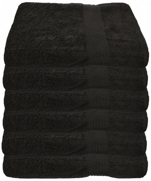 Julie Julsen Handtücher 6-Handtücher-Schwarz-Handtuch 50 x 100 cm, Baumwolle (6-St)