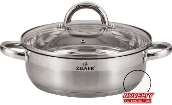 Zilner GARNEK STAL. NIERDZ. PŁASKI 4.5L 26CM ZILNER ZL-7404