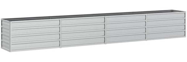 vidaXL Garten-Hochbeet 320x40x45 cm Verzinkter Stahl Silber 316893