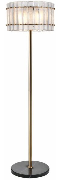 Casa Padrino Luxus Stehleuchte Antik Messing / Schwarz H. 168 cm - Luxus Leuchten