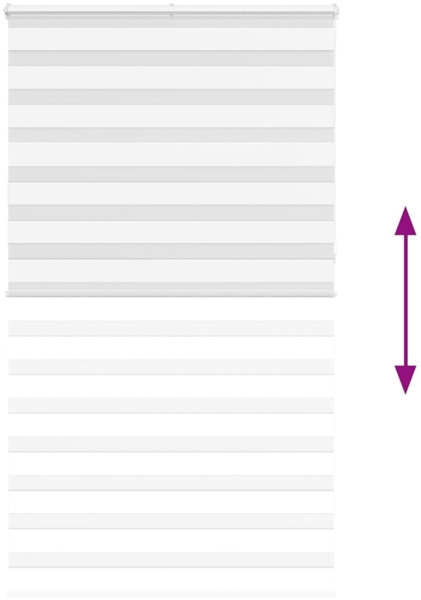 vidaXL Zebrarollo Weiß 130x230 cm Stoffbreite 125,9 cm Polyester 4014813 Bild 4