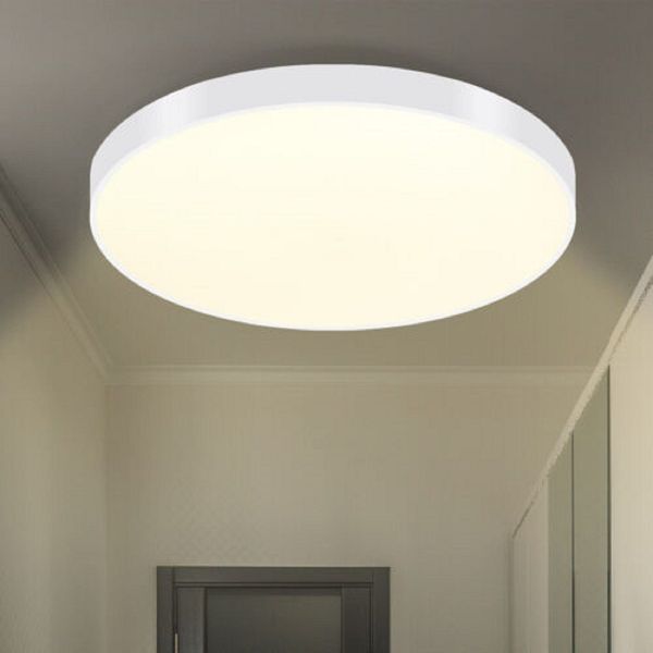 ZMH LED Deckenleuchte Warmweiß Deckenlampe - 12W Badlampe IP44 Wasserdicht 21cm Rund Modern Küchelampe Flach für Küche Wohnzimmer Badezimmer Schlafzimmer Flur Balkon Bad