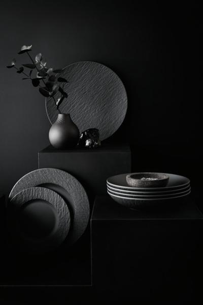 Villeroy & Boch Manufacture Rock Gourmetteller schwarz 32 cm 6er Set Bild 7