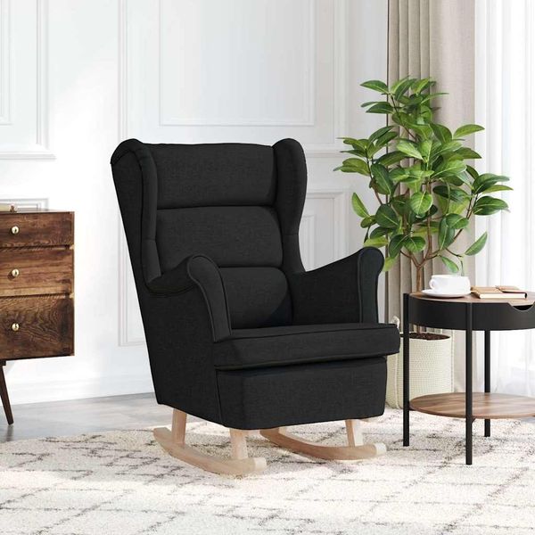 vidaXL Schaukelsessel Schwarz 74x90x102 cm Stoff 4016921