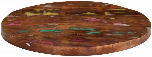 vidaXL Tischplatte Ø 40x3,8 cm Rund Altholz Massiv 370019 Bild 3