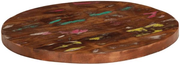 vidaXL Tischplatte Ø 40x3,8 cm Rund Altholz Massiv 370019 Bild 2