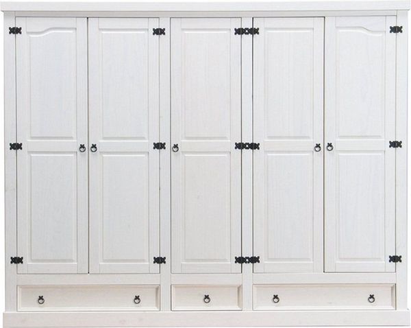 ebuy24 Kleiderschrank New Mexico Kleiderschrank 5-Trg. mit 3 Schubladen