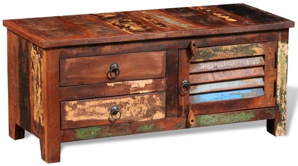 vidaXL TV-Schrank Altholz Massiv 241629