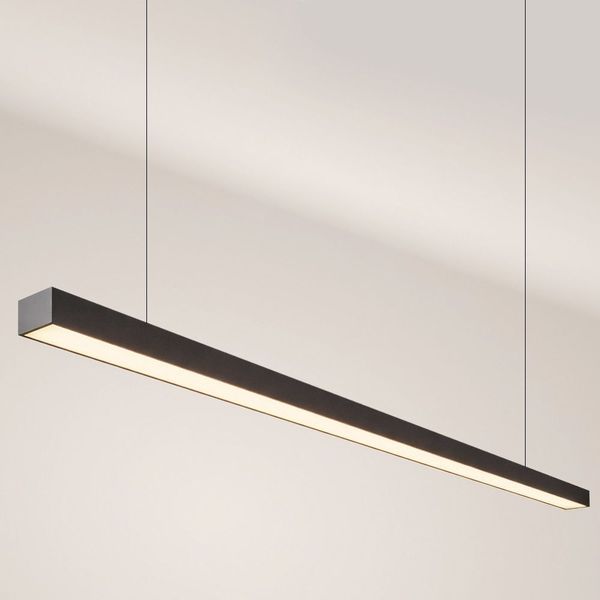 s.luce Oris LED-Linienlampe Büro-Pendelleuchte XL nach Maß 2700K Schwarz 300cm