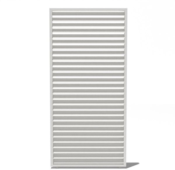 Weide Horizontale Lamellenwand für Weide Pergola | weiß | aus Aluminium Bild 2