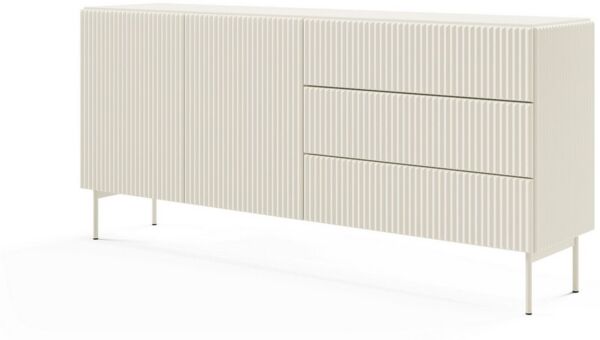 yourhouse24 Kommode Muti 2d3s 177 x 81 x 40 cm Kaschmir, Schwarz